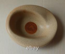 Vintage Lapid Israel Studio Art Pottery Vase MCM Biomorphic Hand Painted Esther