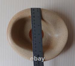 Vintage Lapid Israel Studio Art Pottery Vase MCM Biomorphic Hand Painted Esther