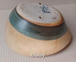 Vintage Lapid Israel Studio Art Pottery Vase MCM Biomorphic Hand Painted Esther