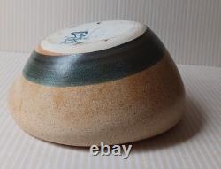 Vintage Lapid Israel Studio Art Pottery Vase MCM Biomorphic Hand Painted Esther