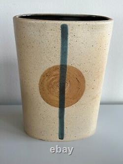 Vintage Lapid Israel Studio Pottery Large Abstract Vase #152 Signed