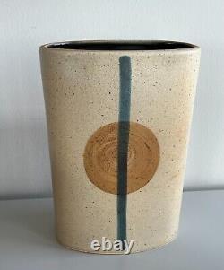 Vintage Lapid Israel Studio Pottery Large Abstract Vase #152 Signed