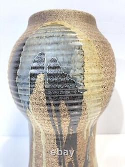 Vintage Large Noboru Kubo Japanese Canadian Studio Art Pottery Vase