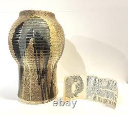 Vintage Large Noboru Kubo Japanese Canadian Studio Art Pottery Vase