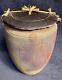 Vintage Large Southwestern Studio Pottery Raku Glazed Lidded Jar Signed 12.25