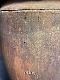 Vintage Large Southwestern Studio Pottery Raku Glazed Lidded Jar Signed 12.25