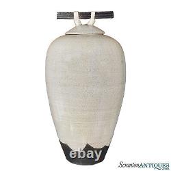 Vintage Large Studio Pottery Chinese Porcelain Lidded Floor Vase Urn