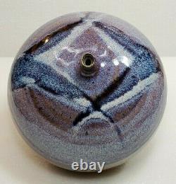 Vintage Large Studio Stoneware Pottery Weed Pot Vase Hand Thrown Drip Glaze