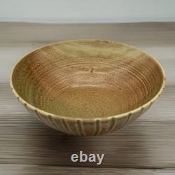 Vintage Lemba Studio Art Pottery large bowl Decorative textured Glaze MCM
