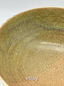 Vintage Lemba Studio Art Pottery large bowl Decorative textured Glaze MCM
