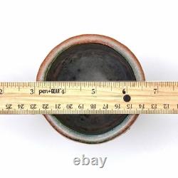 Vintage Leslie Studio Pottery Tea Cup Bowl Ceramic Glazed Hand Signed 2/62