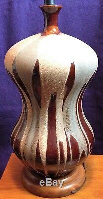 Vintage Lg Royal Haeger Studio Art Pottery South Western Lava Glazed Table Lamp