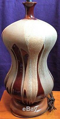 Vintage Lg Royal Haeger Studio Art Pottery South Western Lava Glazed Table Lamp