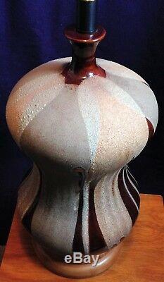 Vintage Lg Royal Haeger Studio Art Pottery South Western Lava Glazed Table Lamp