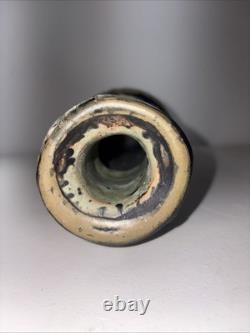 Vintage Livia Gorka Art Pottery Vase Abstract Hand Built Brutalist Hungarian MCM