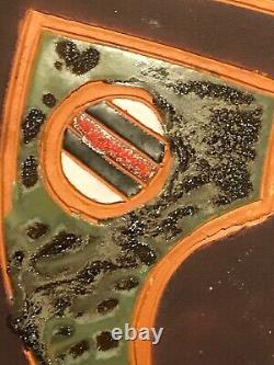 Vintage Louis Mendez Studio Pottery Wall Design Art 17 Signed