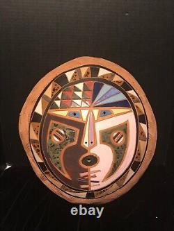 Vintage Louis Mendez Studio Pottery Wall Design Art 17 Signed