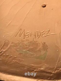 Vintage Louis Mendez Studio Pottery Wall Design Art 17 Signed