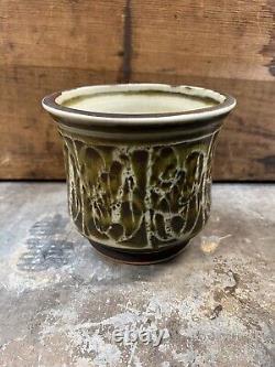 Vintage Louis Mideke Studio Pottery Abstract Glaze Vase. WA State Listed Artist
