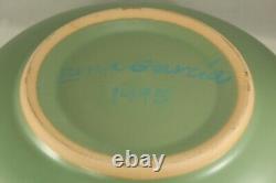 Vintage Luna Garcia Studio Pottery California Matte Green 13½ Low Bowl