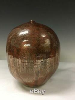 Vintage Lynn Munns Studio Art Pottery Vase Vessel Mid Century Modern Signed