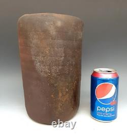 Vintage MALCOLM WRIGHT Signed Studio Art Pottery Brick Clay 10 Square Vase