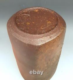 Vintage MALCOLM WRIGHT Signed Studio Art Pottery Brick Clay 10 Square Vase