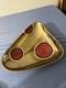 Vintage MCM AR Studio Pottery Triangle Ashtray Catchall Bowl Bullseye Signed