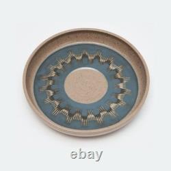 Vintage MCM Abstract Handcrafted Stoneware Studio Pottery Dish