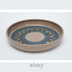 Vintage MCM Abstract Handcrafted Stoneware Studio Pottery Dish