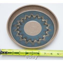 Vintage MCM Abstract Handcrafted Stoneware Studio Pottery Dish