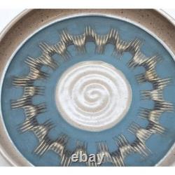 Vintage MCM Abstract Handcrafted Stoneware Studio Pottery Dish