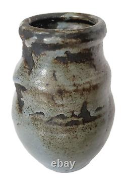 Vintage MCM Art Studio Pottery Hand Crafted Driped Glaze Vase Jar