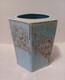 Vintage MCM Ceramic Studio Art Pottery Vase 8.5 Tall Hexagon Signed Spillman