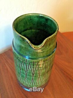 Vintage MCM Danish Studio Pottery Pitcher Vase THOMAS TOFT 7.75 IN Home Decor TT