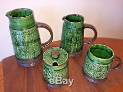 Vintage MCM Danish Studio Pottery Pitcher Vase THOMAS TOFT 7.75 IN Home Decor TT