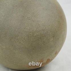 Vintage MCM J EDWARD BARKER Studio Art Pottery Egg Shaped Ovoid Vase 1986 Signed