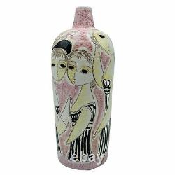 Vintage MCM Marcello Fantoni For Raymor Italy Studio Pottery Vase Signed Women