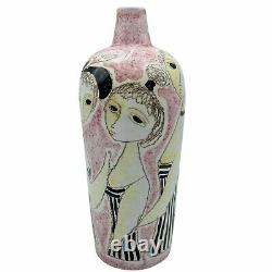 Vintage MCM Marcello Fantoni For Raymor Italy Studio Pottery Vase Signed Women