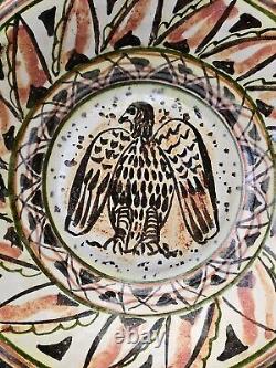 Vintage MCM Ruth Walters Studio Pottery AMERICANA PRIMITIVE EAGLE Danish 1949