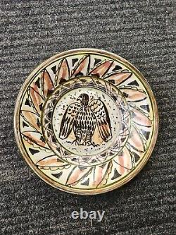 Vintage MCM Ruth Walters Studio Pottery AMERICANA PRIMITIVE EAGLE Danish 1949