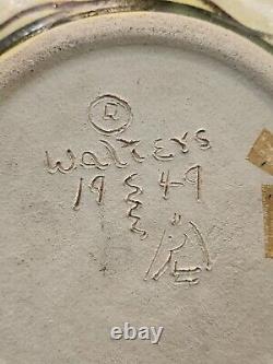 Vintage MCM Ruth Walters Studio Pottery AMERICANA PRIMITIVE EAGLE Danish 1949