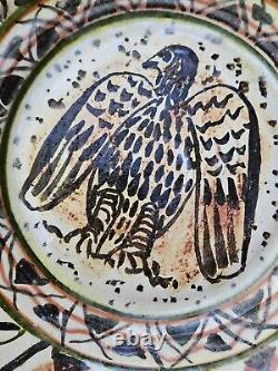 Vintage MCM Ruth Walters Studio Pottery AMERICANA PRIMITIVE EAGLE Danish 1949
