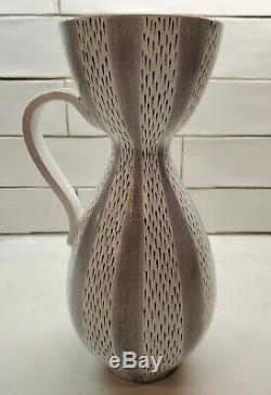 Vintage/MCM Stig Lindberg Pottery Faience Vase Handled Ewer Gustavsberg Studio