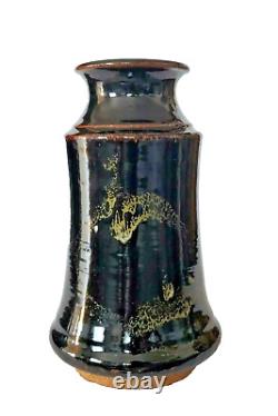 Vintage MCM Studio Art Pottery Glazed Abstract Vase Signed