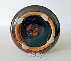 Vintage MCM Studio Art Pottery Glazed Abstract Vase Signed