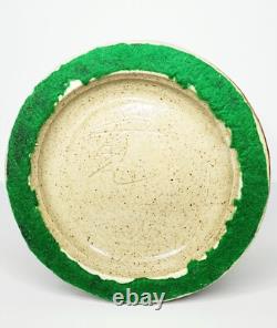 Vintage MCM Studio Art Pottery Glazed Rustic Brown Vase Signed