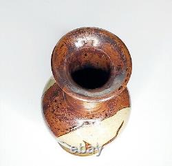 Vintage MCM Studio Art Pottery Glazed Vase Signed