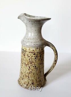 Vintage MCM Studio Art Pottery Hand Made Pitcher Vase