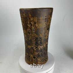 Vintage MCM Studio Art Pottery Vase, Signed Taller Nowin Shi,'66, Uruguay